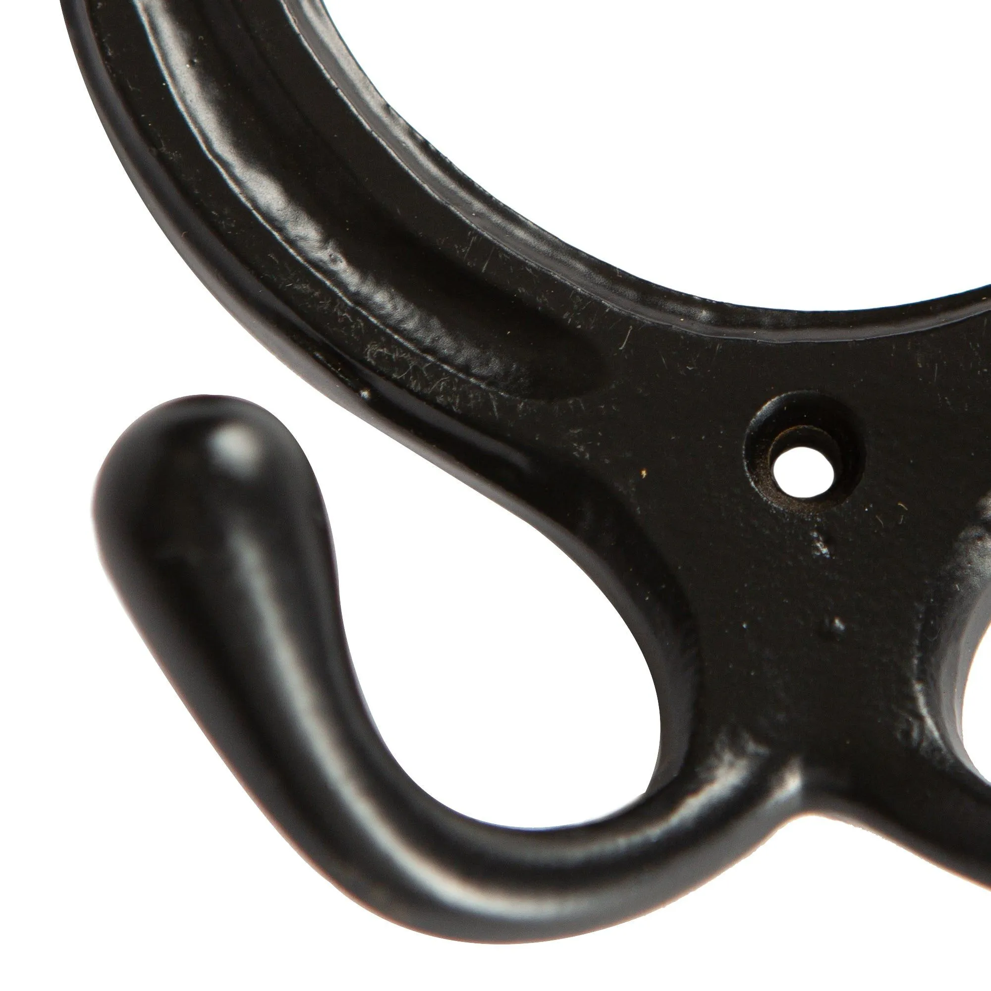 100mm x 110mm Horse Shoe Double Coat Hook - By Hammer & Tongs