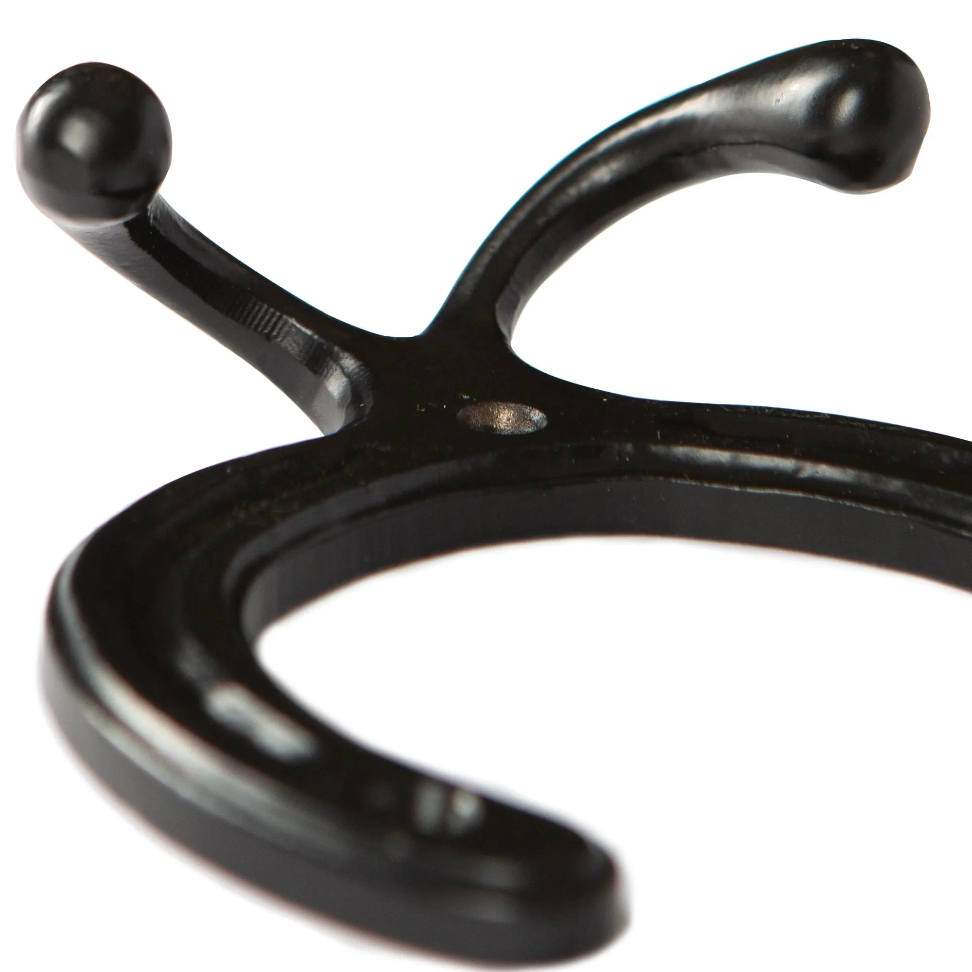 100mm x 110mm Horse Shoe Double Coat Hook - By Hammer & Tongs