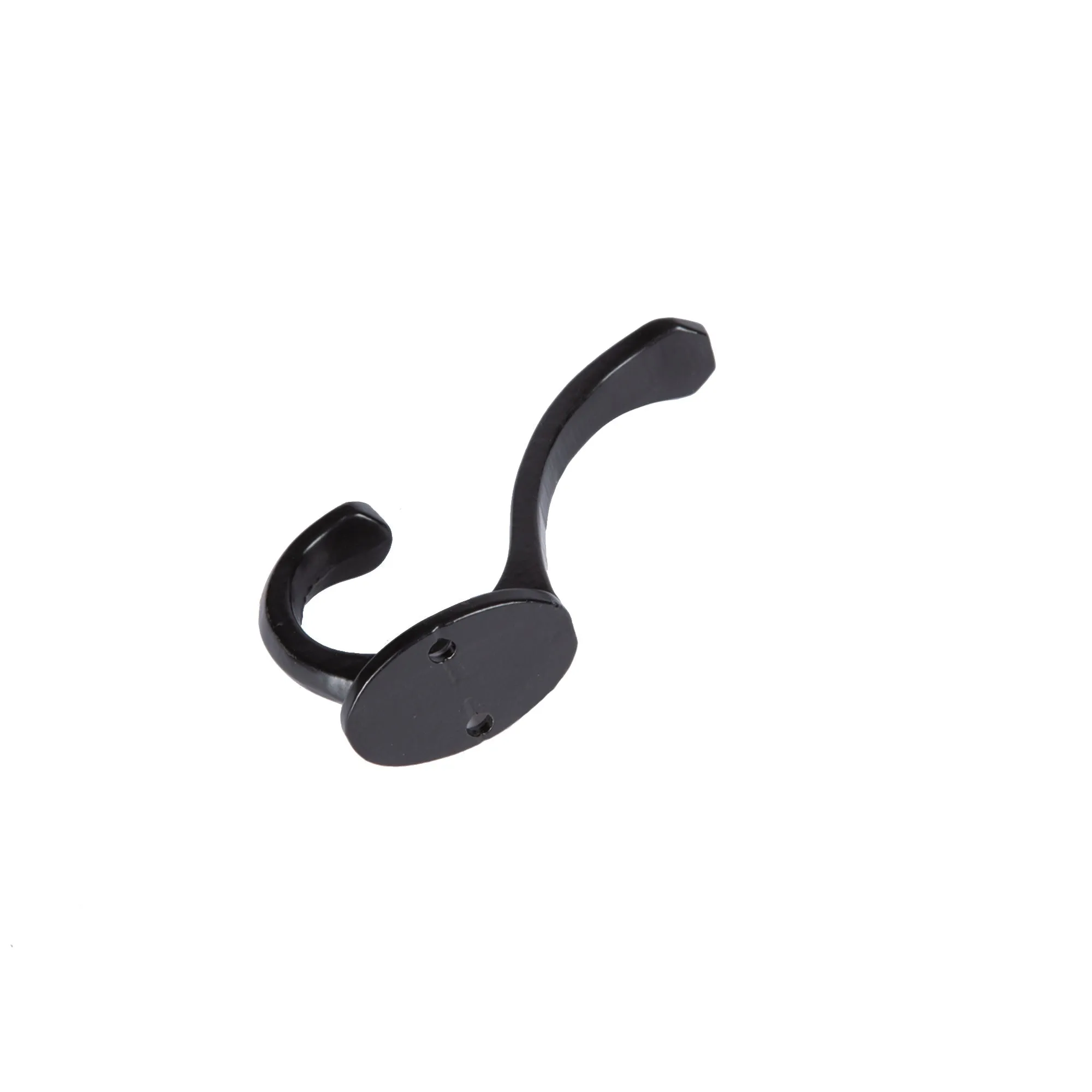 25mm x 85mm Black Bevelled End Hat & Coat Hook - By Hammer & Tongs