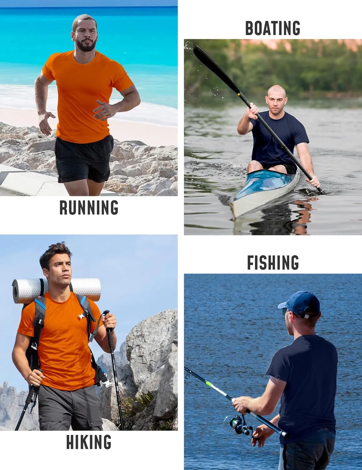 2Pack Rash Guard for Men Short Sleeve UPF50  UV Swim Shirts Dry Fit Beach Water Activewear Athletic Sports Mens Clothing