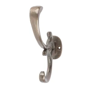 30mm x 130mm Ornamental Hat & Coat Hook - By Hammer & Tongs