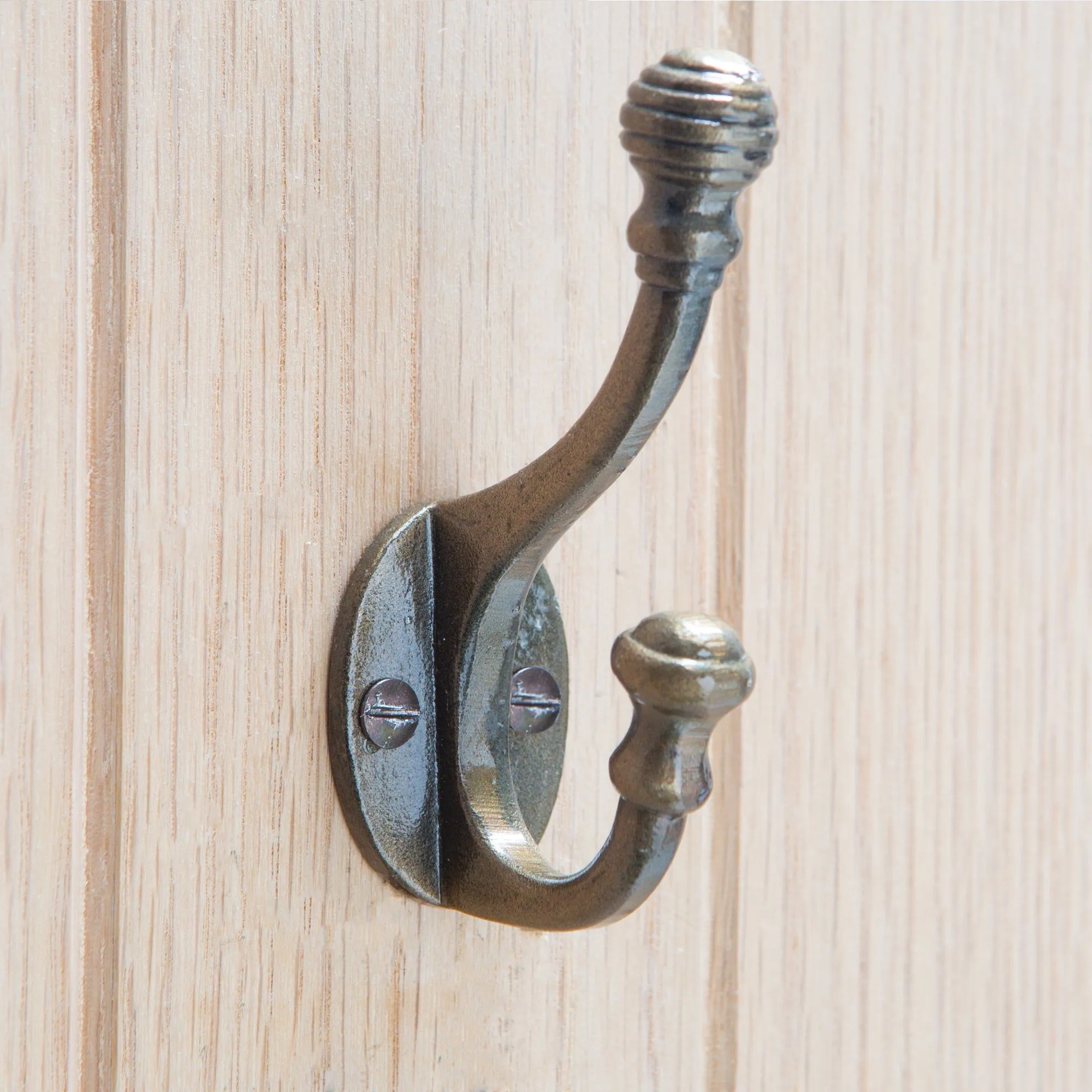 30mm x 95mm Ball End Hat & Coat Hook - By Hammer & Tongs
