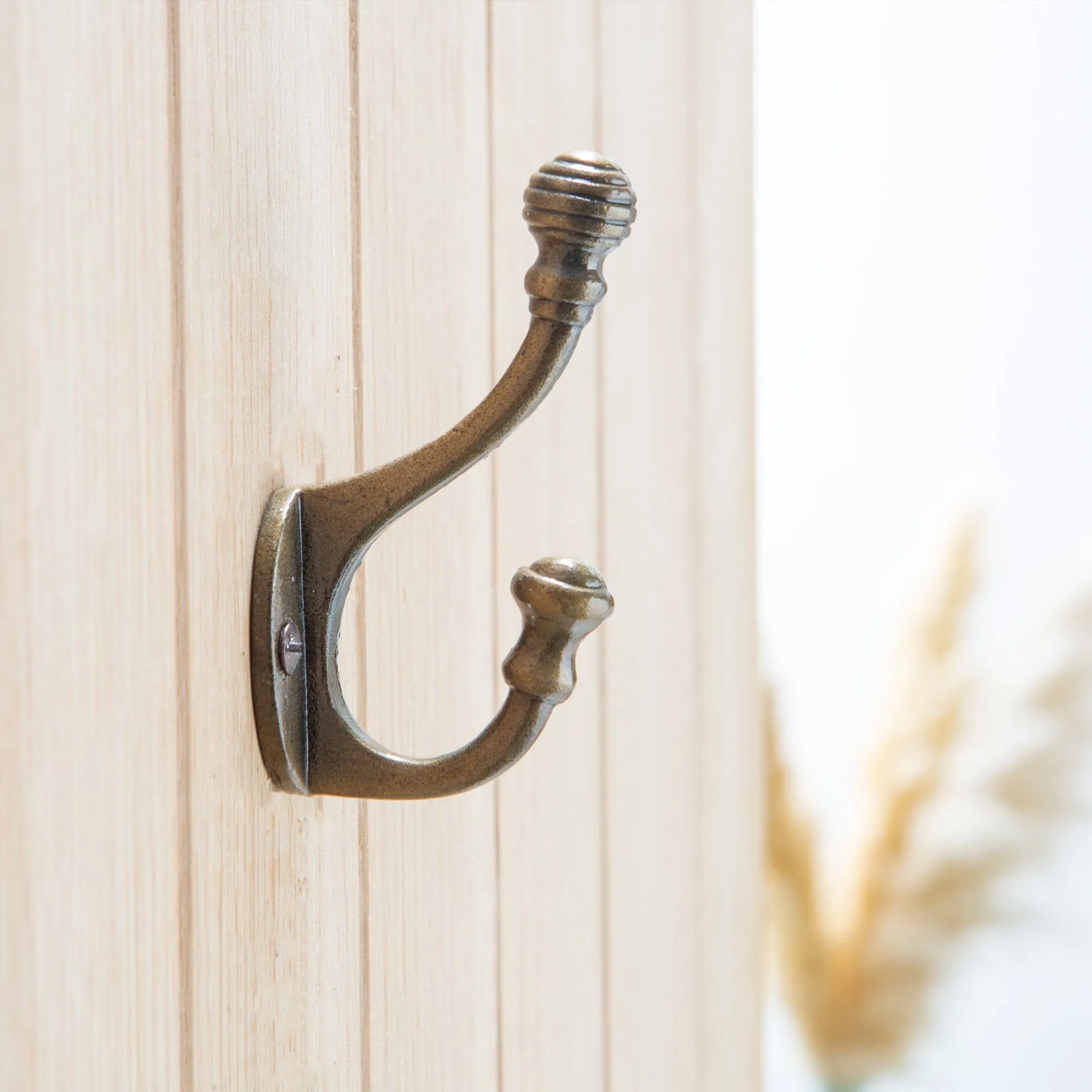30mm x 95mm Ball End Hat & Coat Hook - By Hammer & Tongs
