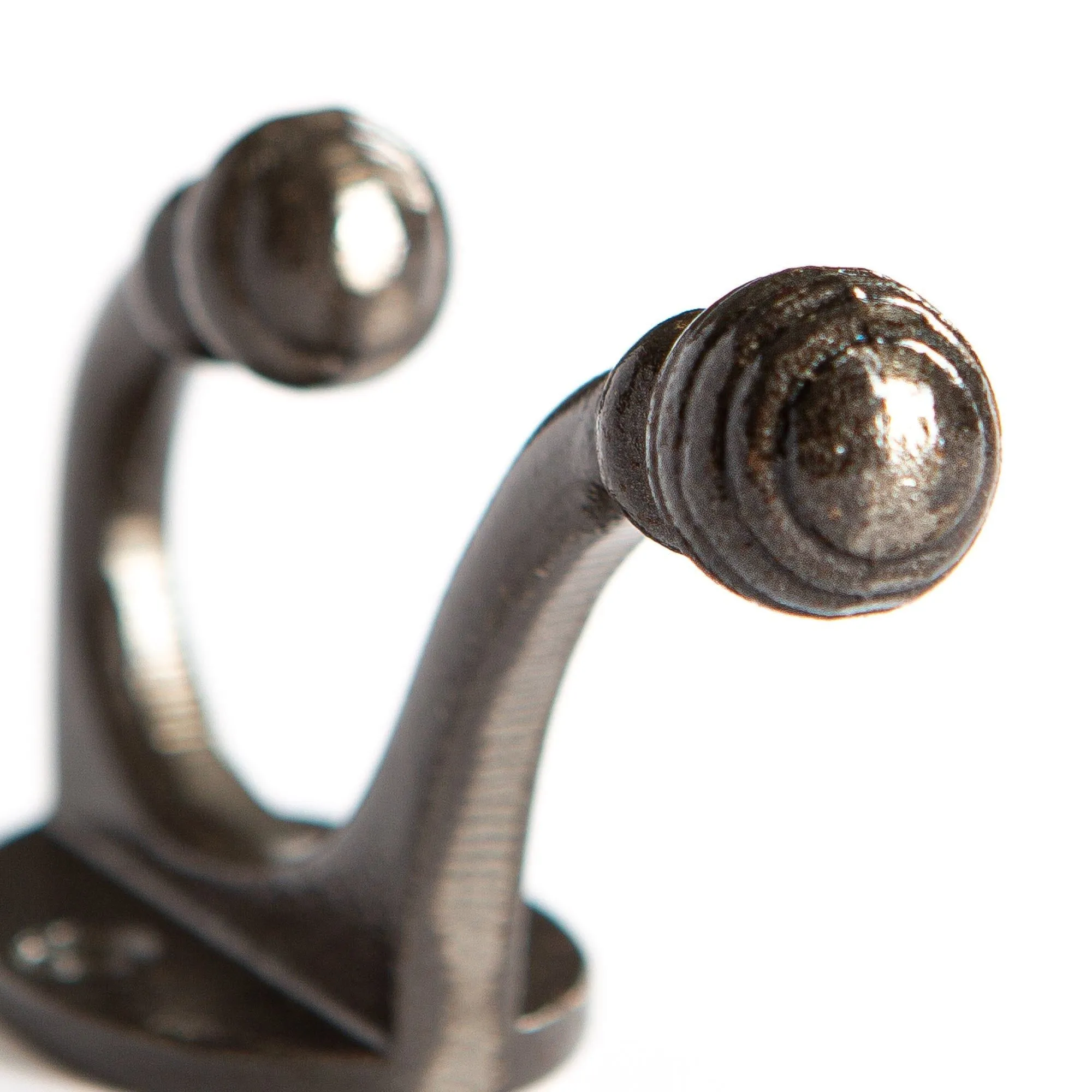 30mm x 95mm Ball End Hat & Coat Hook - By Hammer & Tongs
