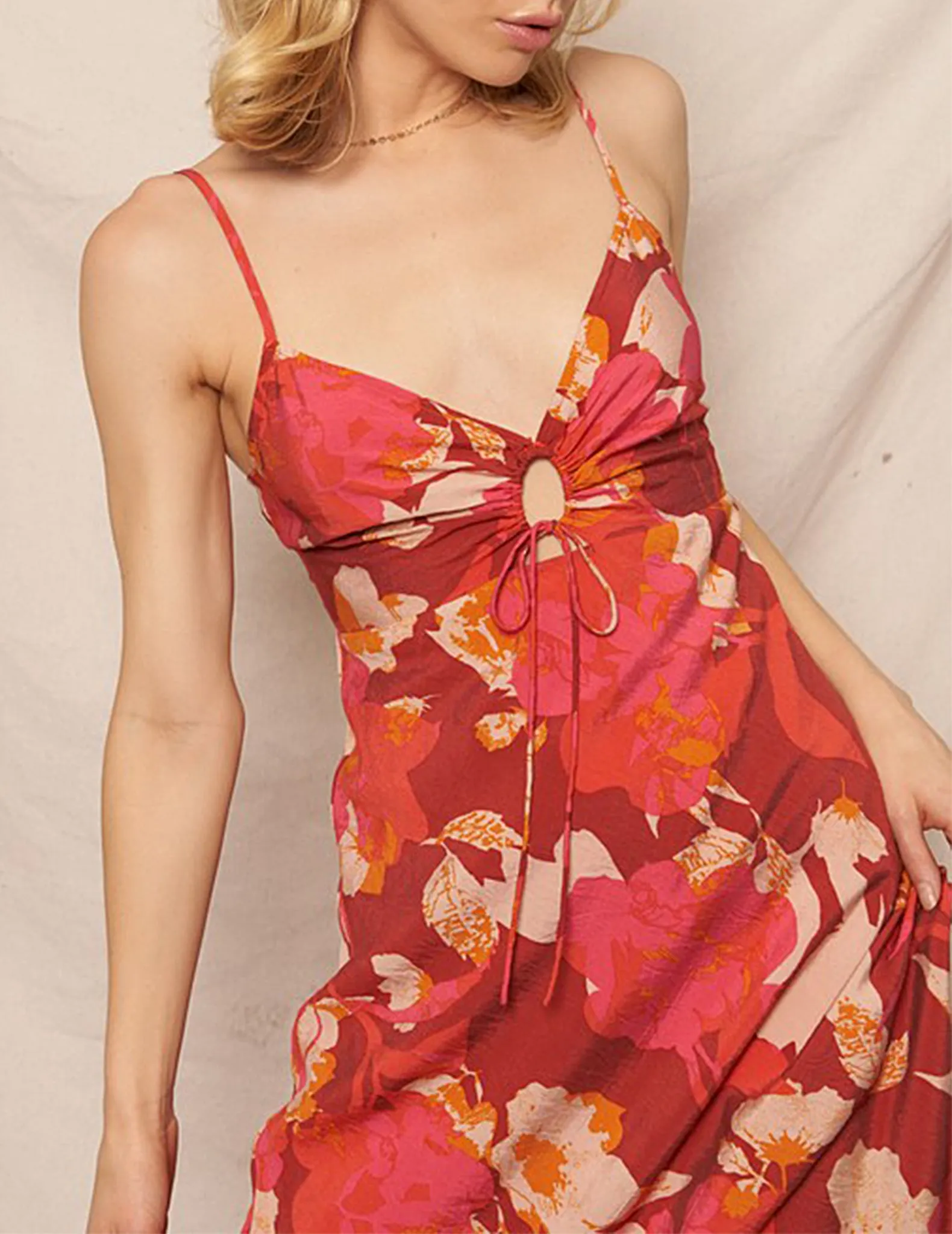 Adair Fuchsia Floral Midi Dress