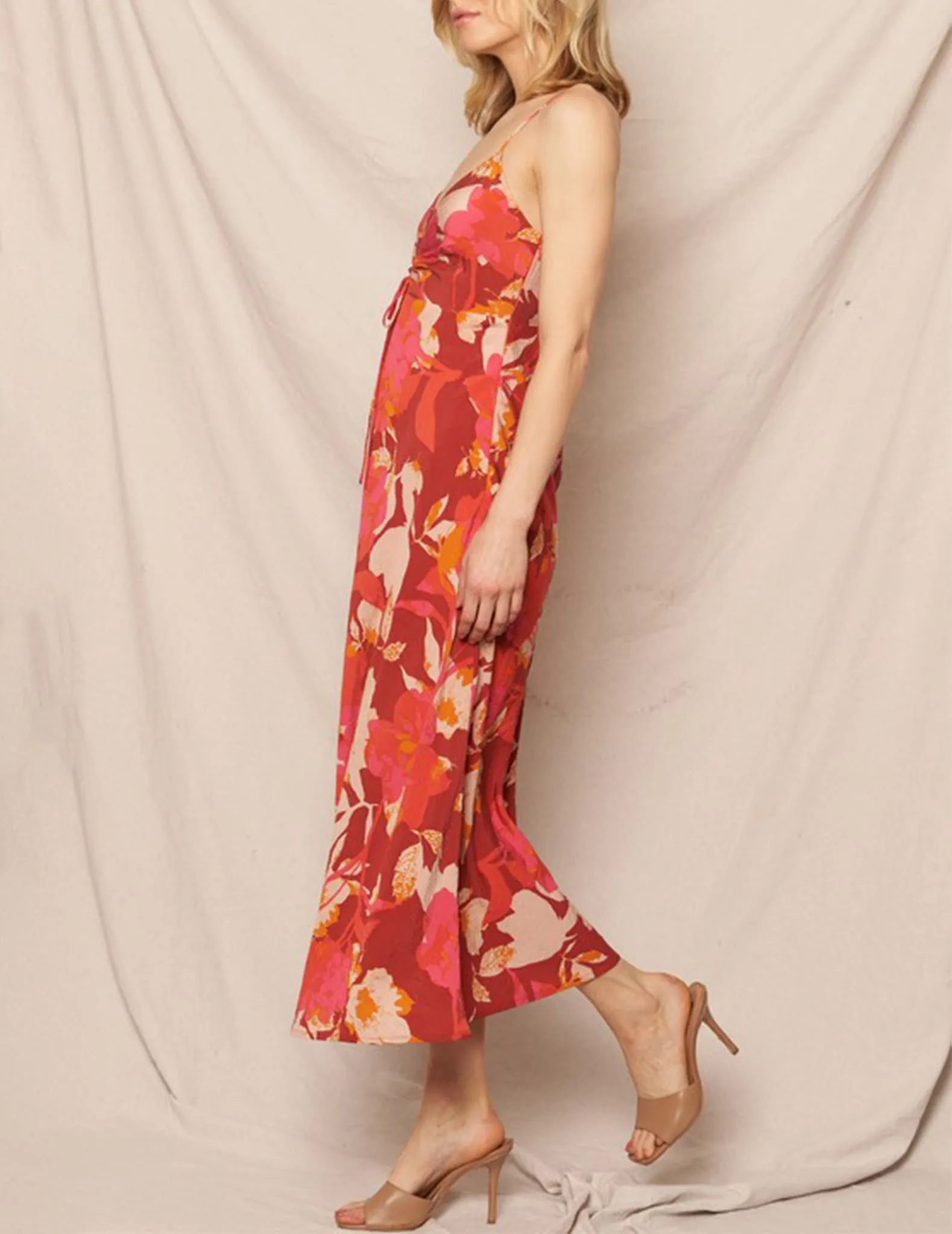 Adair Fuchsia Floral Midi Dress