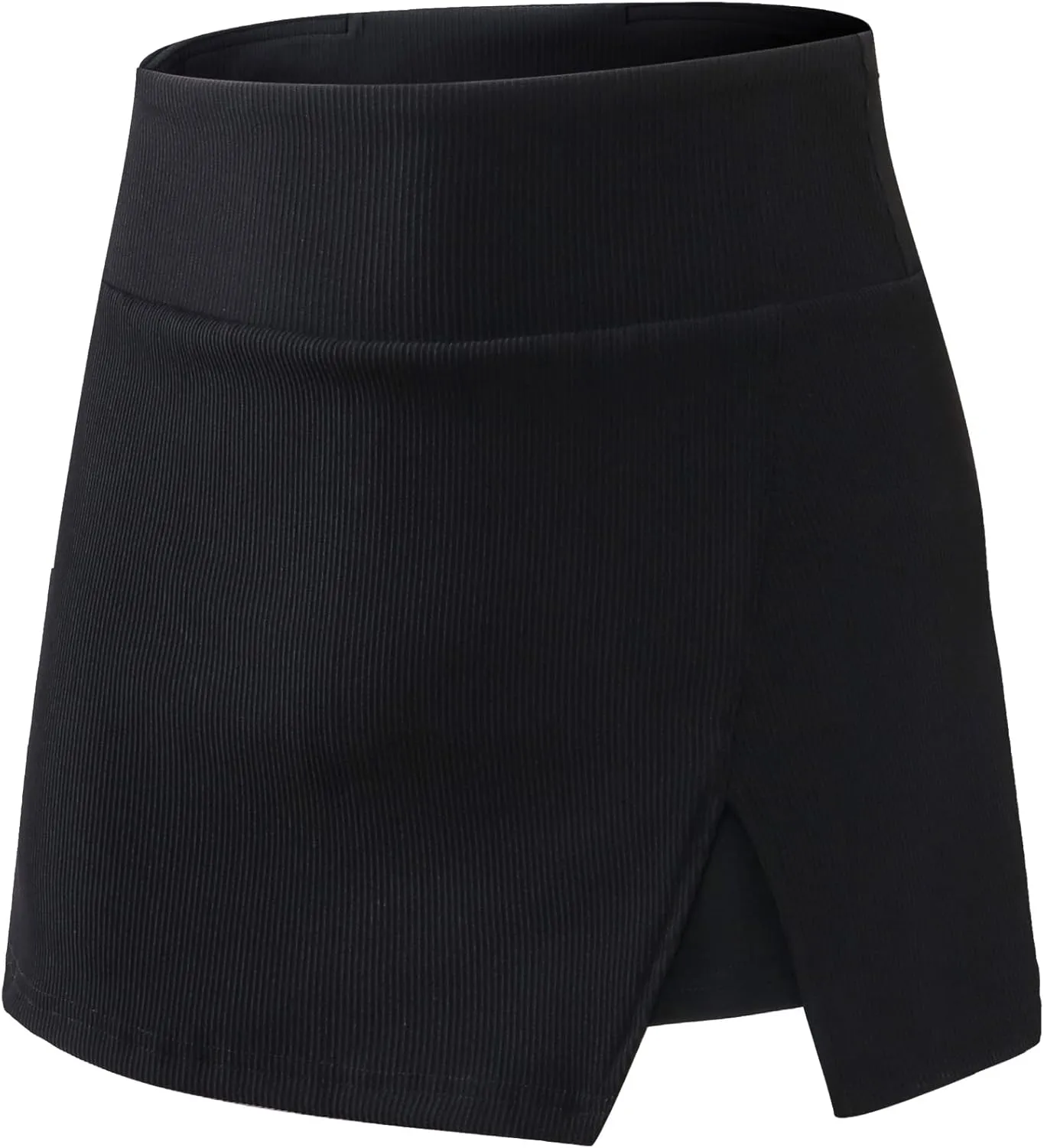 Amxiway Women's Mini Tennis Skirt with Shorts Golf Skort High Waisted Slit Bodycon Athletic Workout Skorts