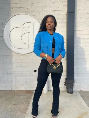 Azure Cropped Jacket