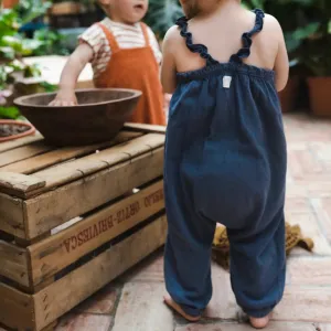 Bean's (Barcelona) - Cotton Linen Romper - Denim Blue