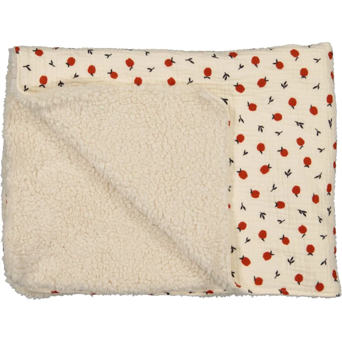 Bean's (Barcelona) - Muslin   Fleece Reversible Blanket - Apples