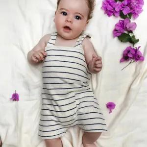 Bean's (Barcelona) - Organic Overalls - Blue Stripes