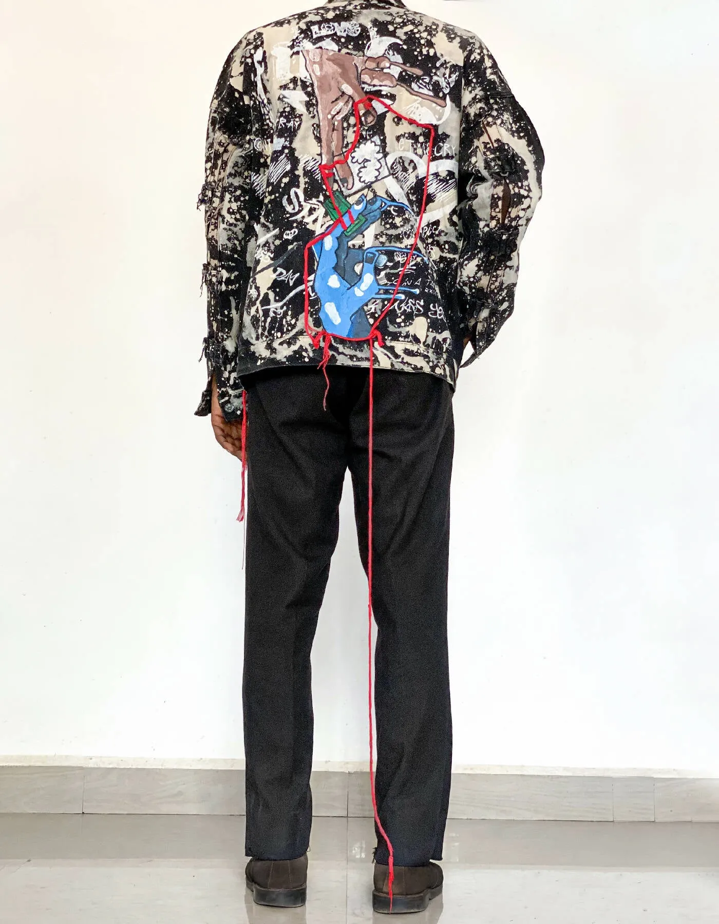 Black Bleached Denim Jacket