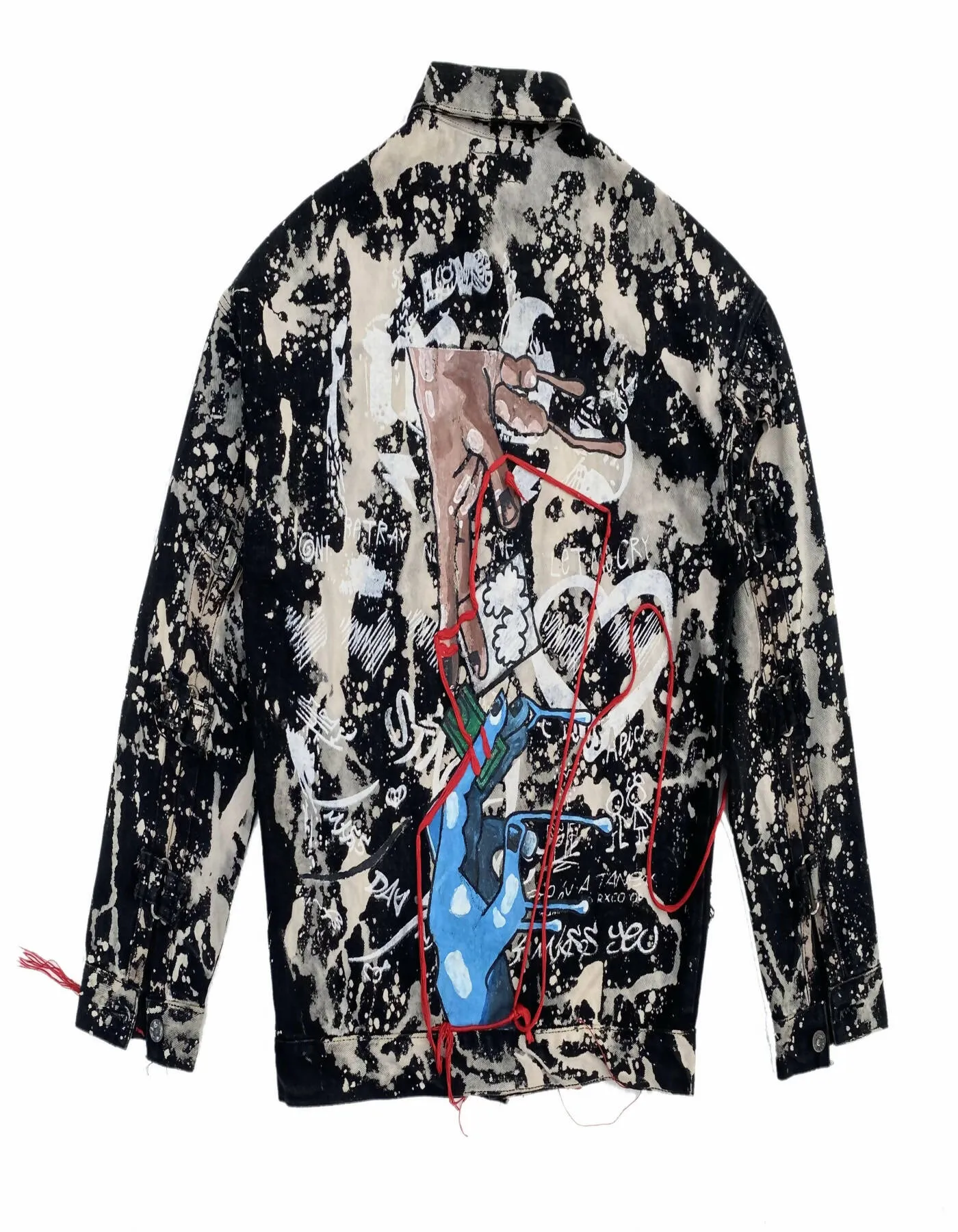 Black Bleached Denim Jacket