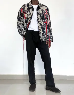 Black Bleached Denim Jacket