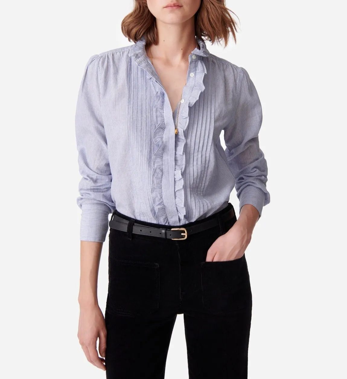 Blouse Nicolas - White Et Blue