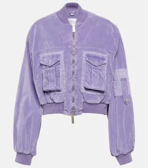 Blumarine velvet bomber jacket, purple