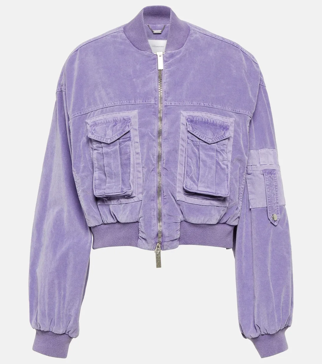 Blumarine velvet bomber jacket, purple
