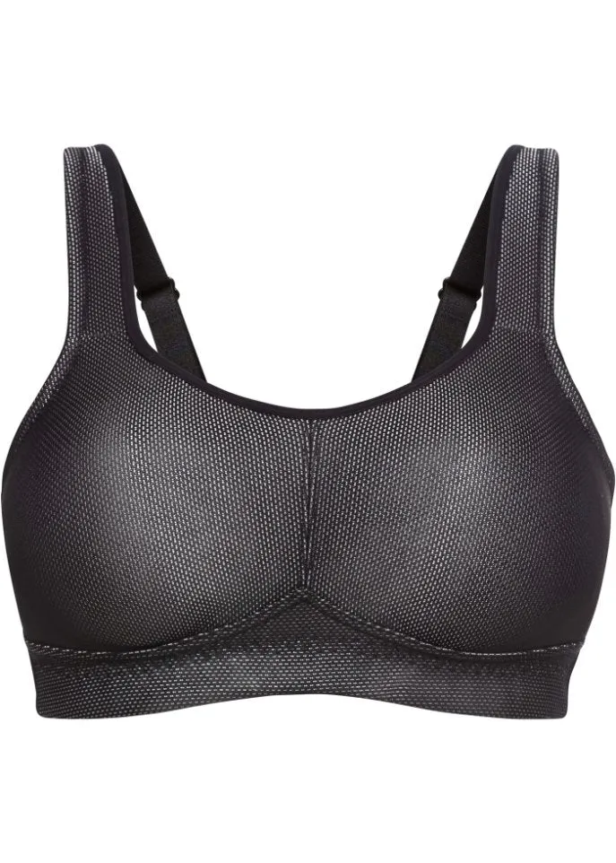 bpc bonprix collection strong support sports bra, black
