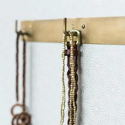 Brass Plate Triple Wall Hook