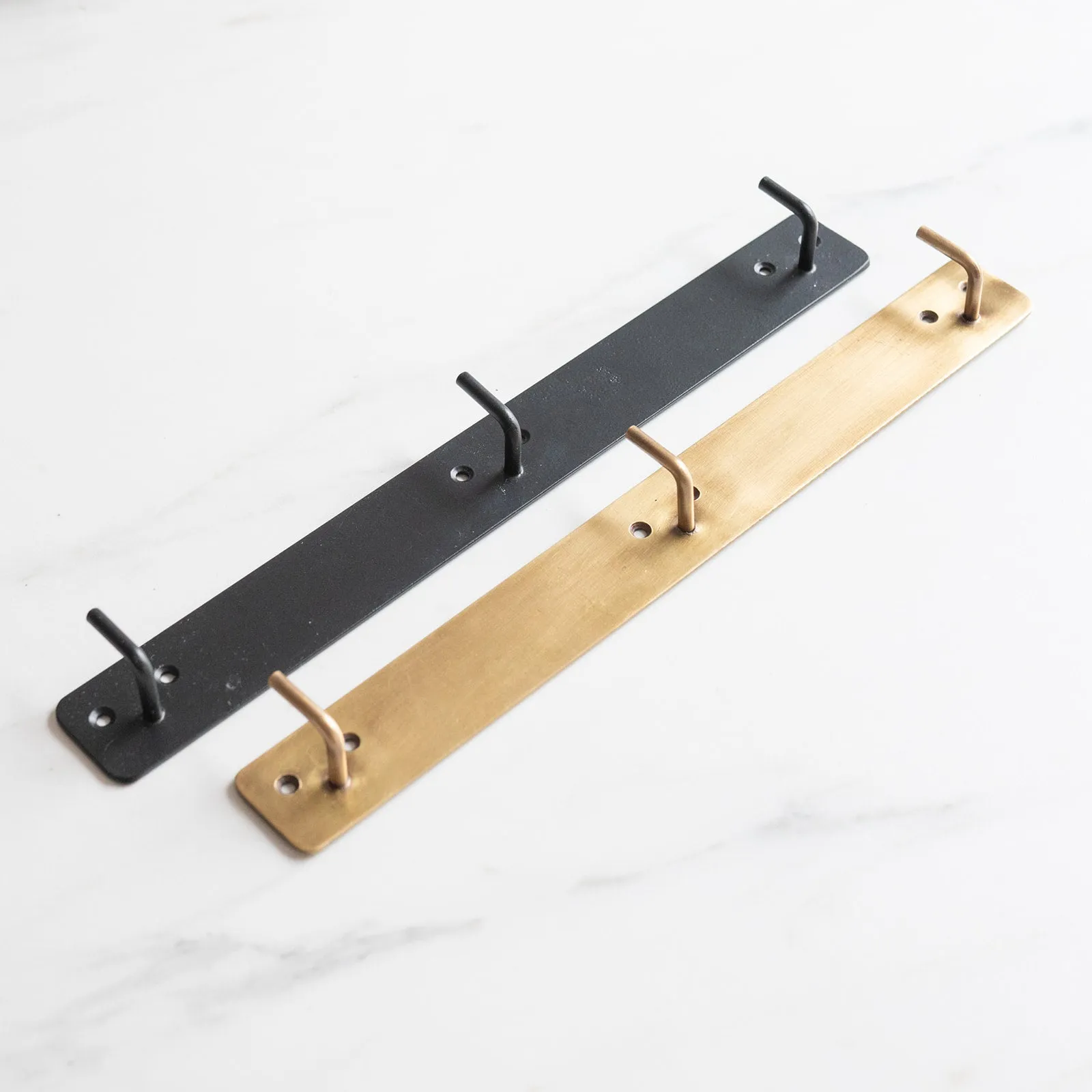 Brass Plate Triple Wall Hook