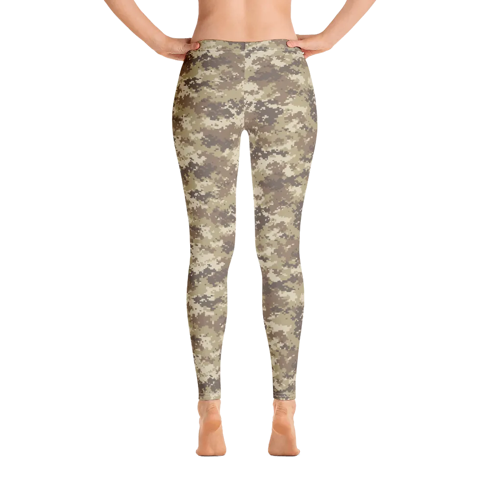 Brown Camo Pixel Leggings