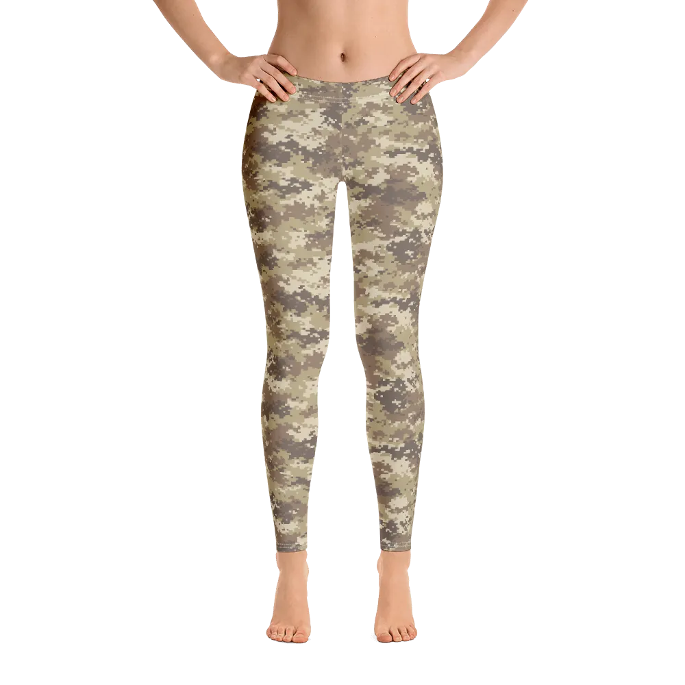 Brown Camo Pixel Leggings