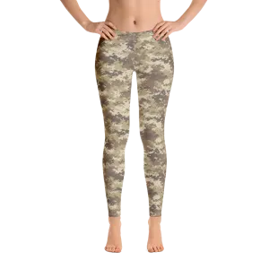 Brown Camo Pixel Leggings