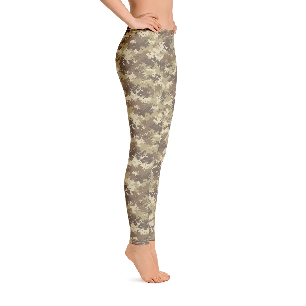Brown Camo Pixel Leggings
