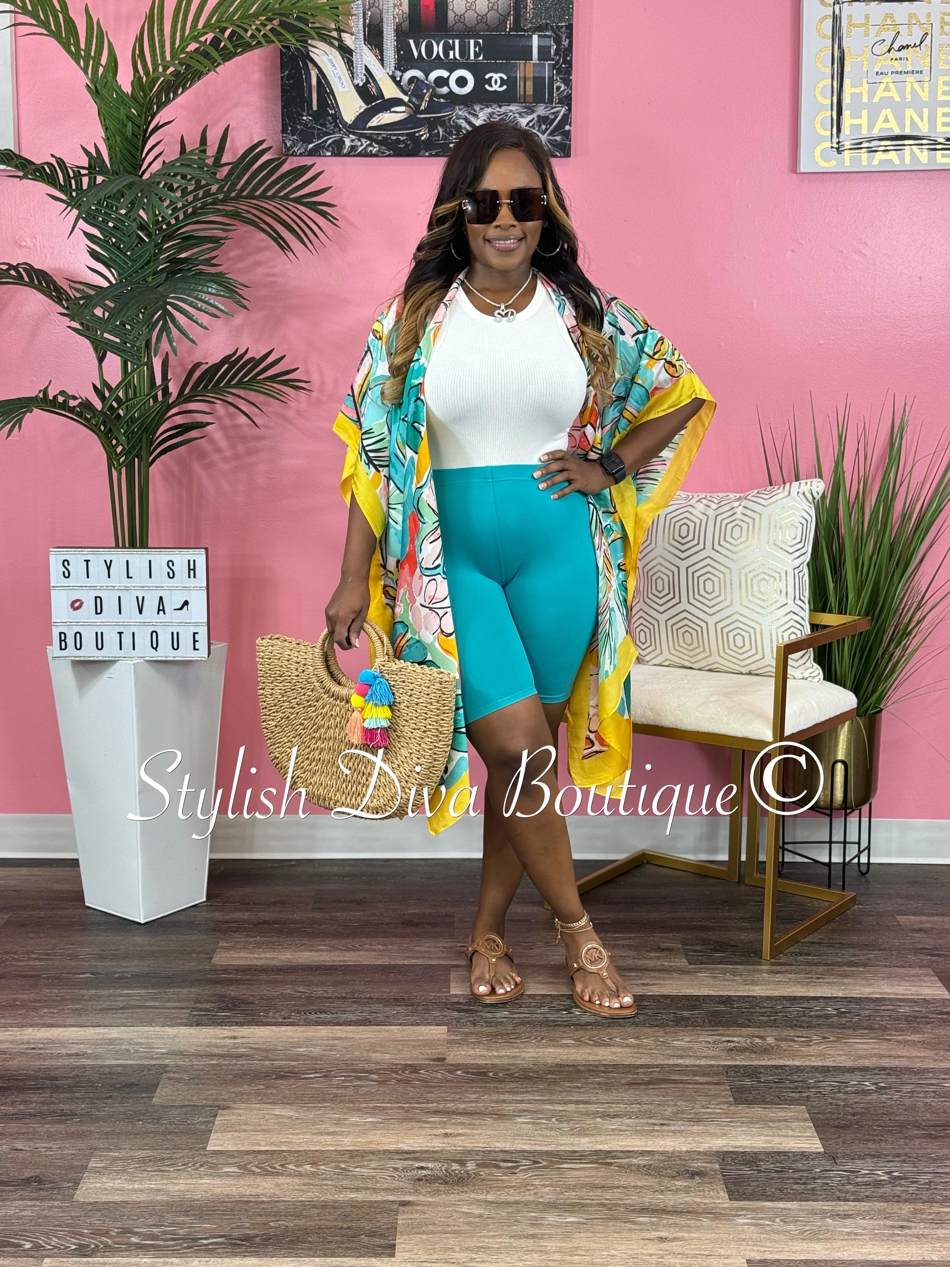 Butter Soft Biker Shorts up to 3XL (Jade)