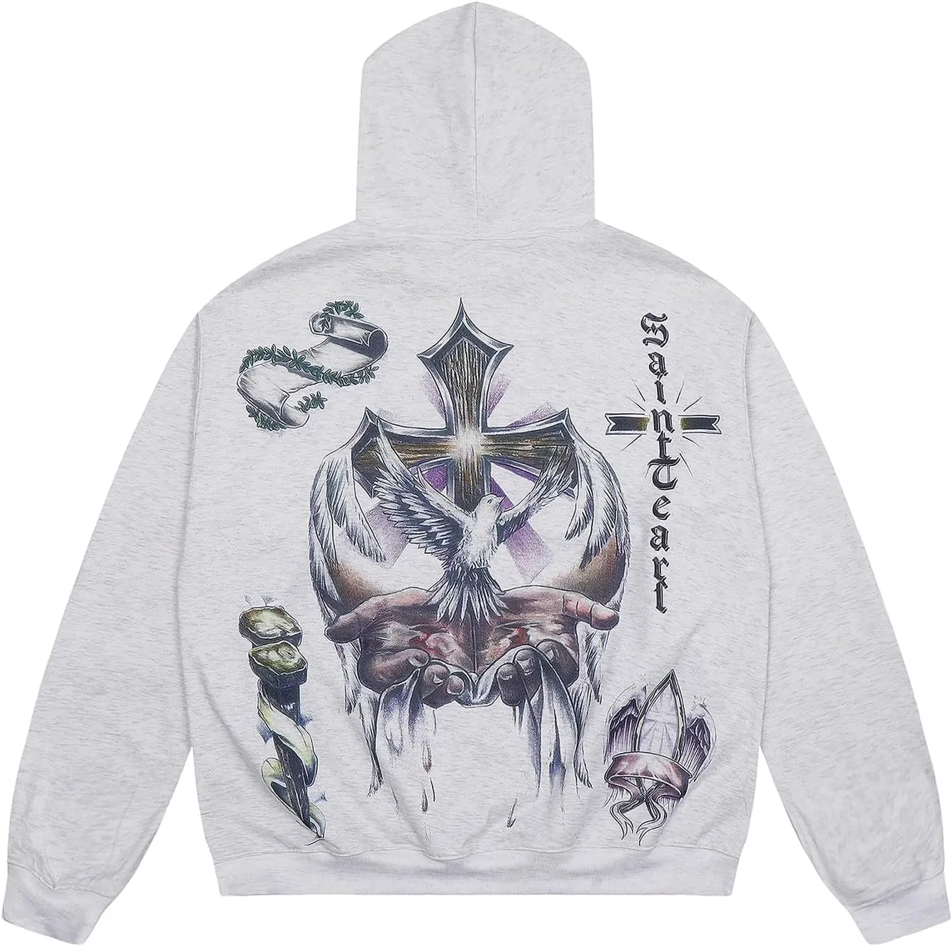 Chainsaw Man Men's Hoodies Gothic Graffiti Graphic Athletic Sportswear Cotton Oversized Pullover Hooded Sweatshirt