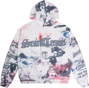 Chainsaw Man Men's Hoodies Gothic Graffiti Graphic Athletic Sportswear Cotton Oversized Pullover Hooded Sweatshirt