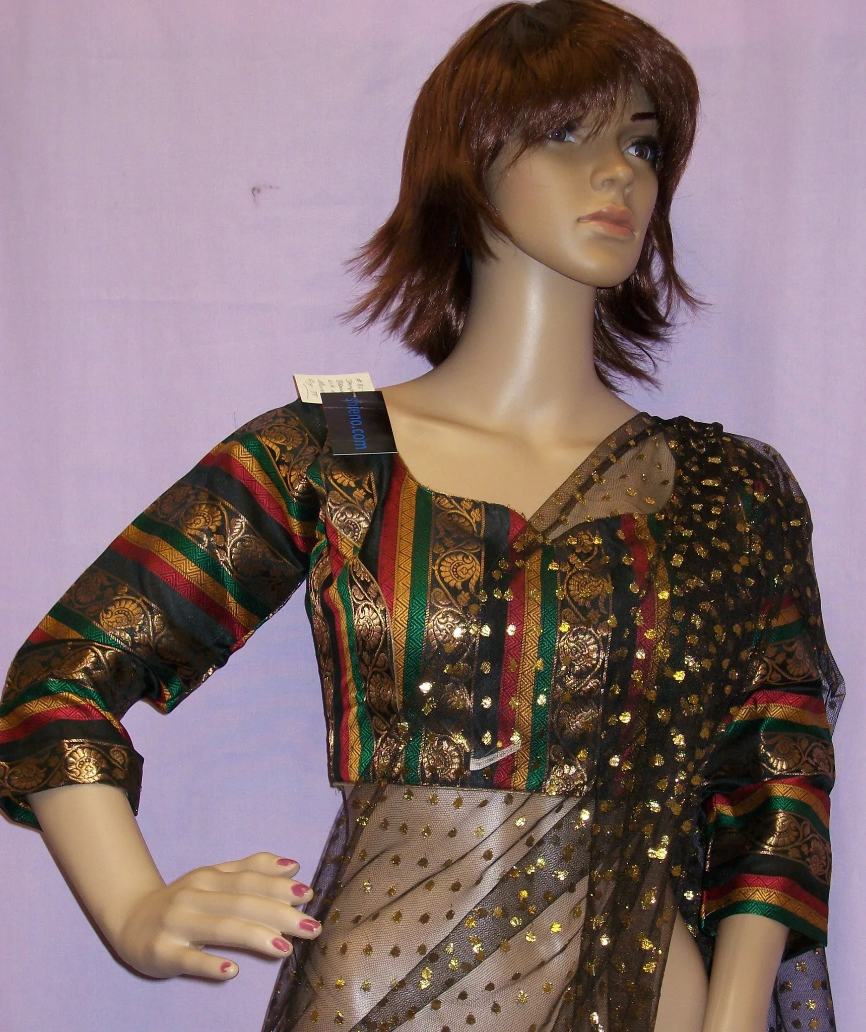 Choli 3869 Multi Color Medium Large Choli 3/4 Sleeves Saree Blouse Shieno Sarees Pleasanton bay area