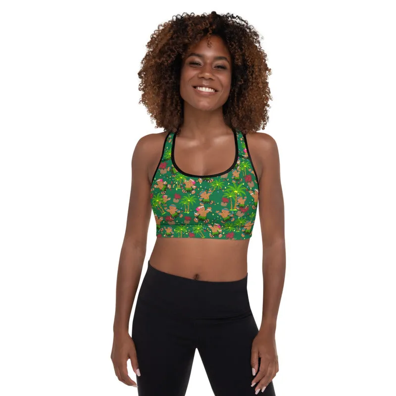 Christmas in Hawaii (Design 2) Padded Sports Bra