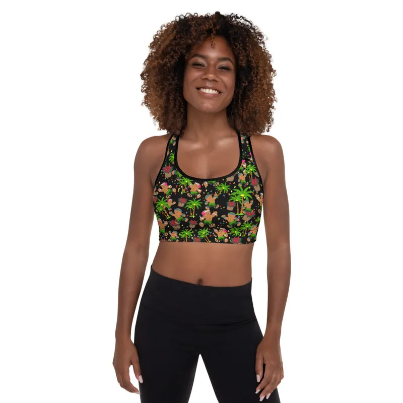 Christmas in Hawaii (Design 2) Padded Sports Bra
