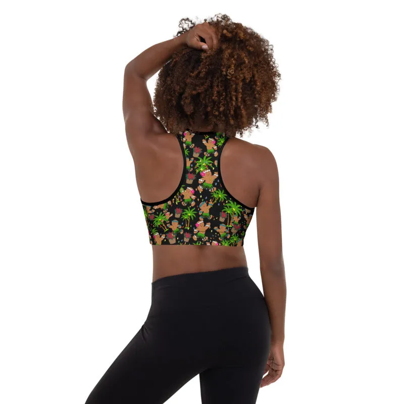 Christmas in Hawaii (Design 2) Padded Sports Bra