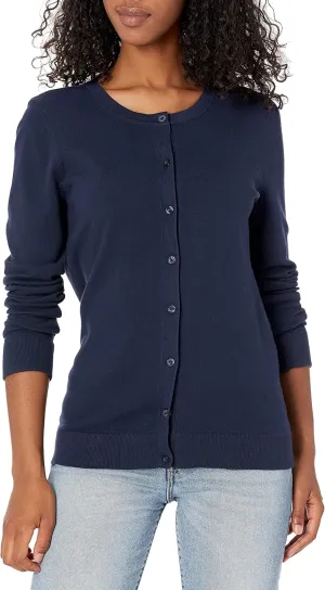 Cutter & Buck Women's Soft Cotton Blend Lakemont Long Sleeve Cardigan Sweater