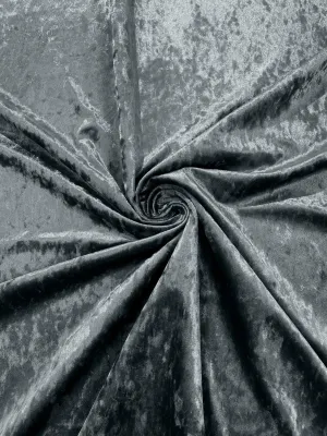 Dark Grey Crushed Velvet Fabric/58 Inches Wide/Cosplays.