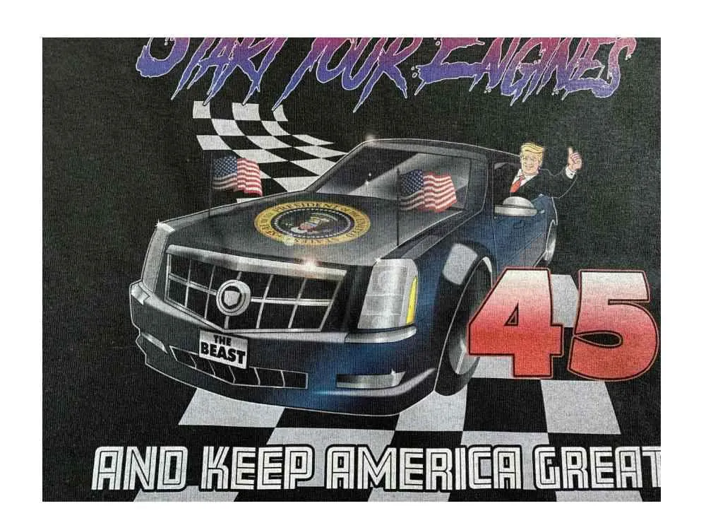Donald Trump 2020 Racing The Beast T-Shirt - Black Heather