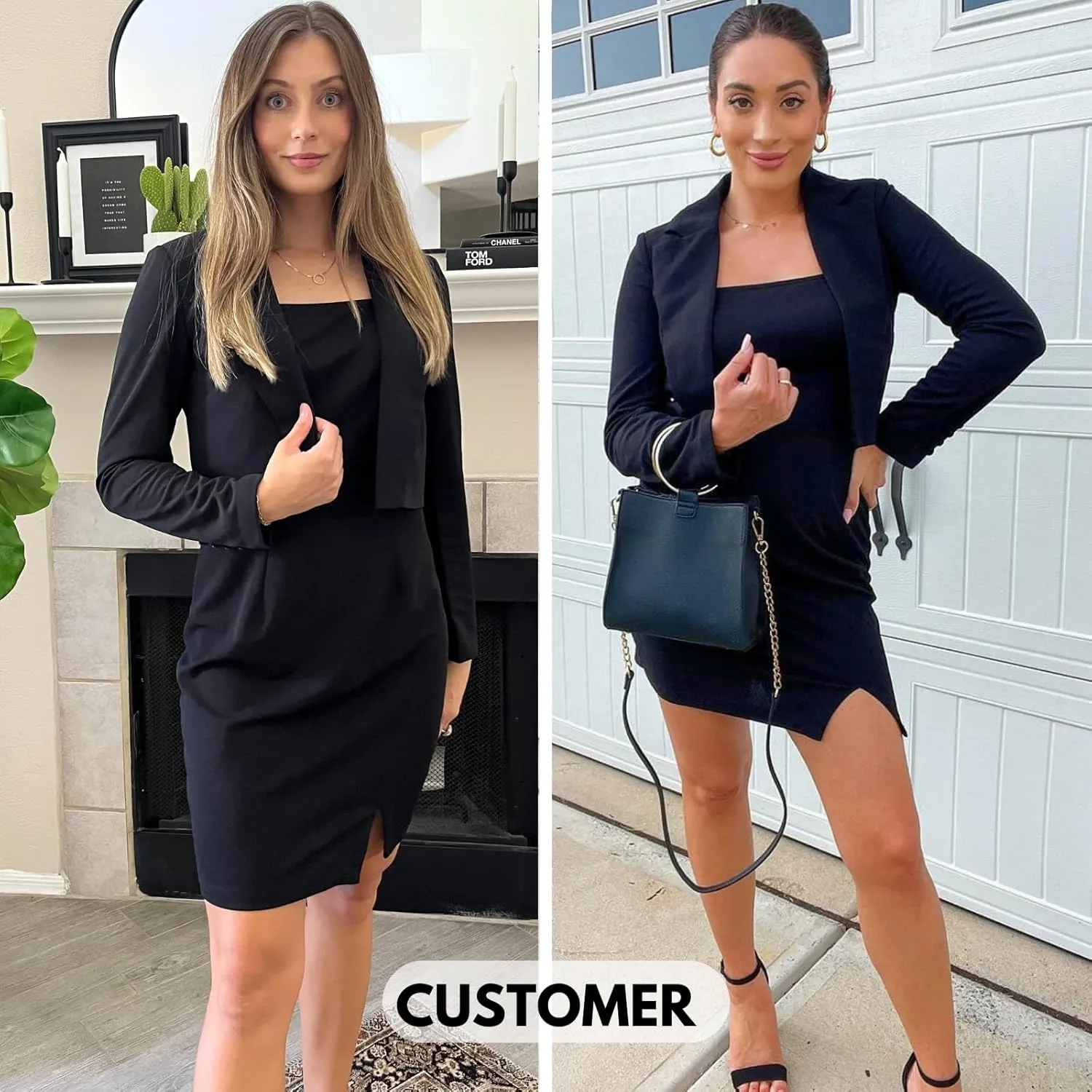 EXLURA Women's Professional Business Lightweight Blazer Dress Suit Sets 2 Piece Work Office Fashion Outfits