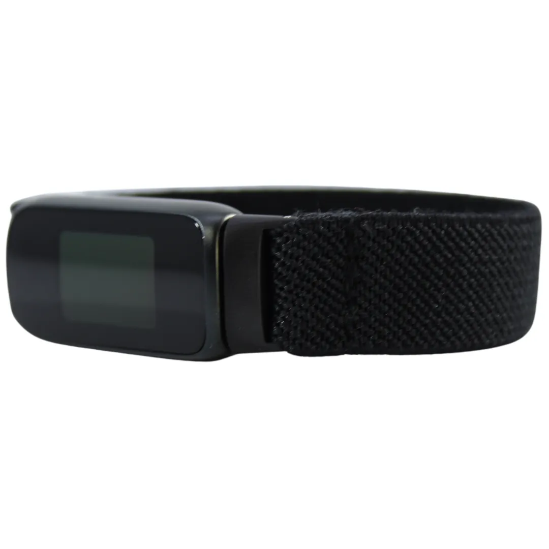 Extra Thin Solid Black Elastic Watch Band