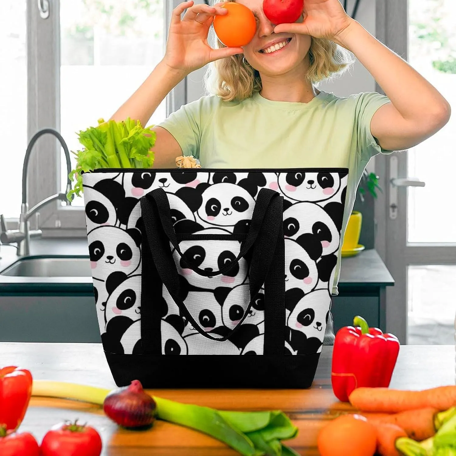 Fashionable Commuter Tote Bag Large Insulated Work Handbag