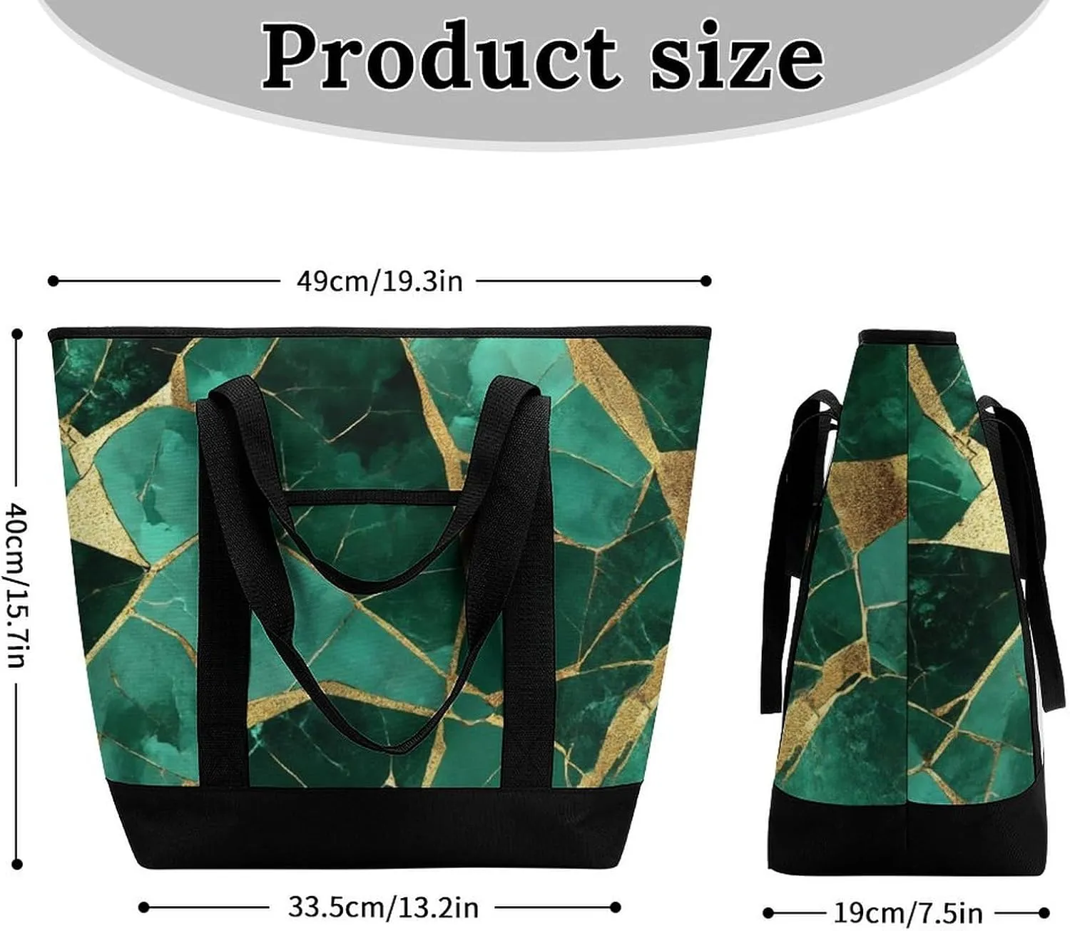 Fashionable Commuter Tote Bag Large Insulated Work Handbag