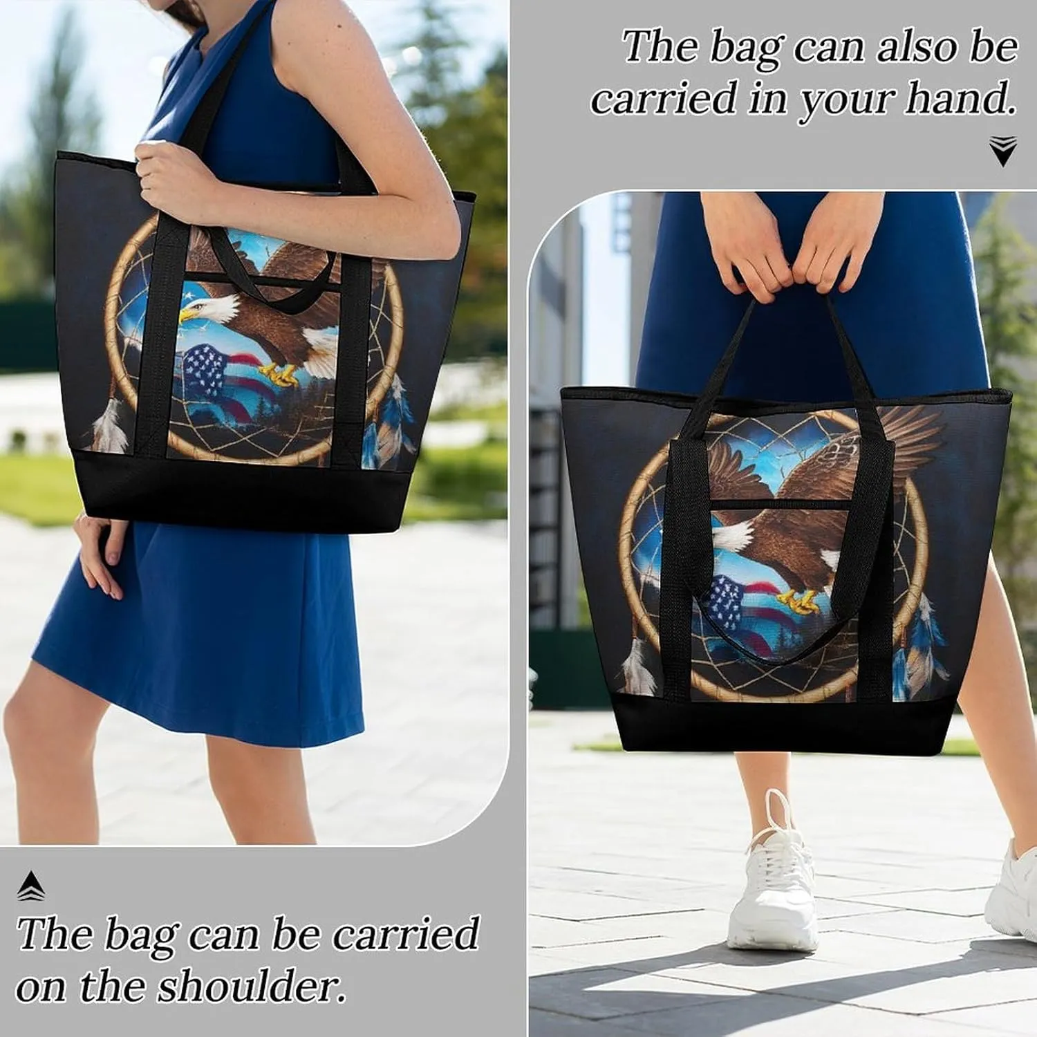 Fashionable Commuter Tote Bag Large Insulated Work Handbag