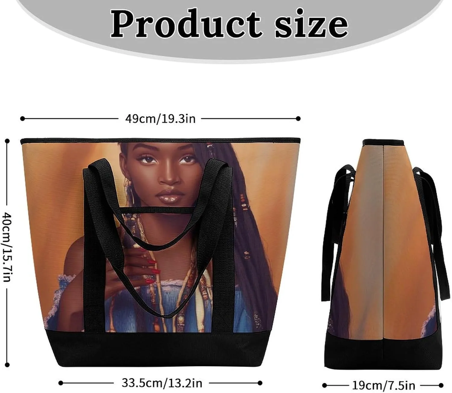 Fashionable Commuter Tote Bag Large Insulated Work Handbag