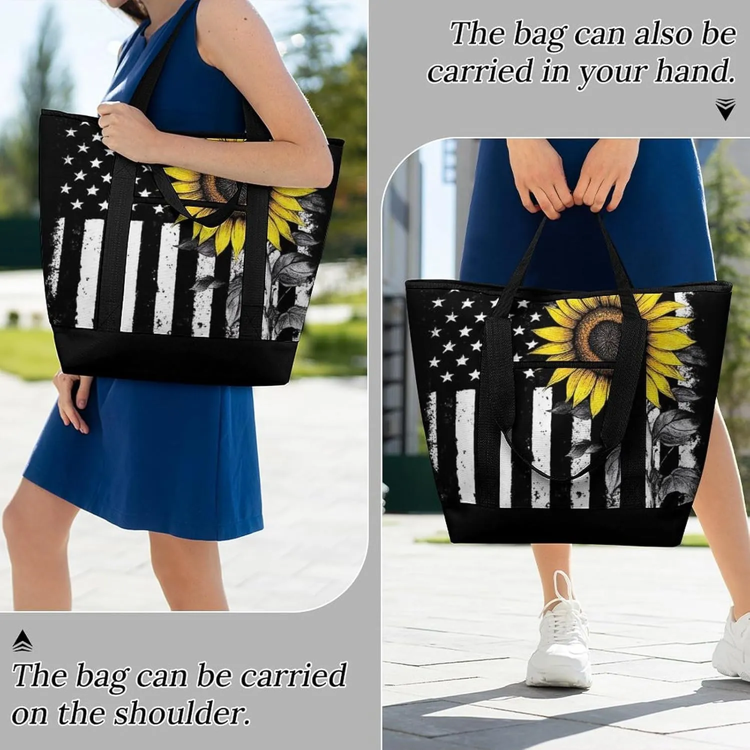 Fashionable Commuter Tote Bag Large Insulated Work Handbag