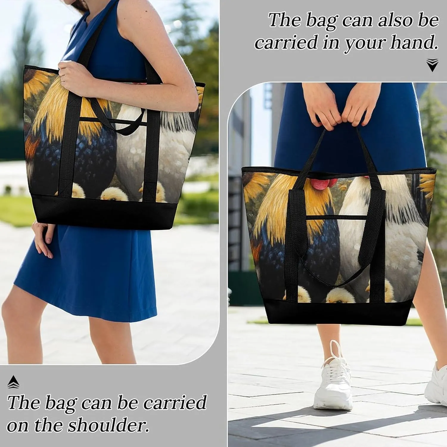 Fashionable Commuter Tote Bag Large Insulated Work Handbag