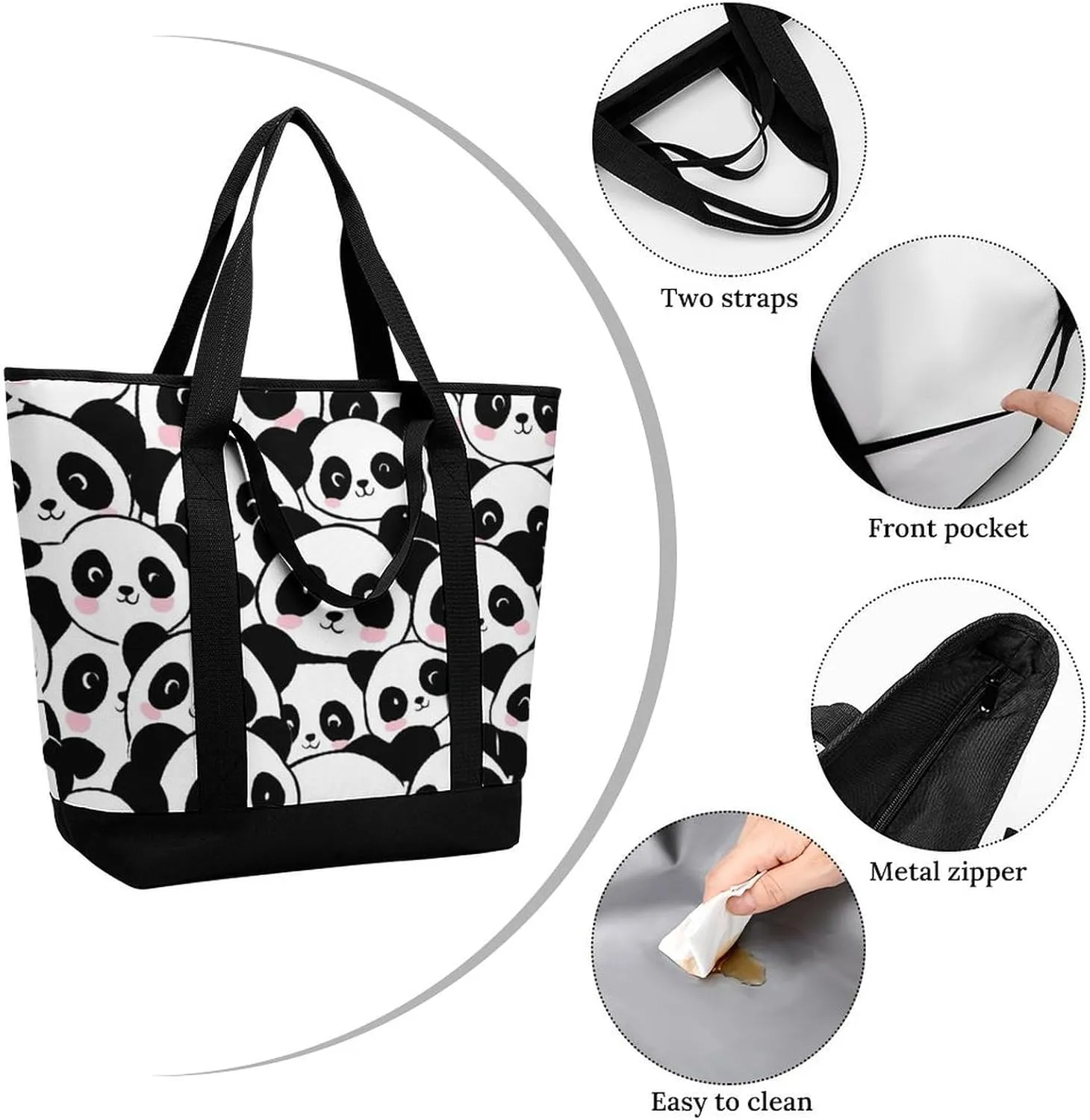 Fashionable Commuter Tote Bag Large Insulated Work Handbag