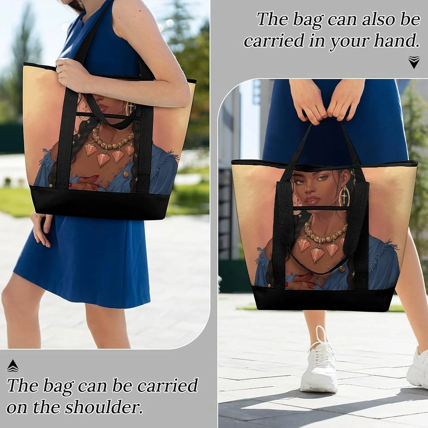 Fashionable Commuter Tote Bag Large Insulated Work Handbag