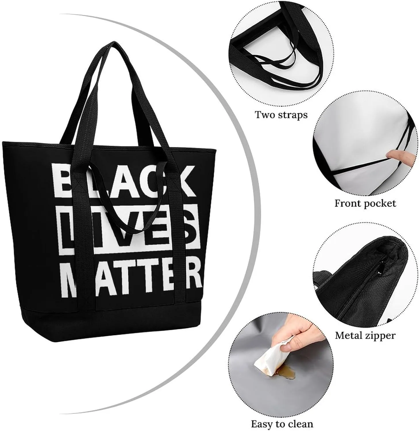 Fashionable Commuter Tote Bag Large Insulated Work Handbag