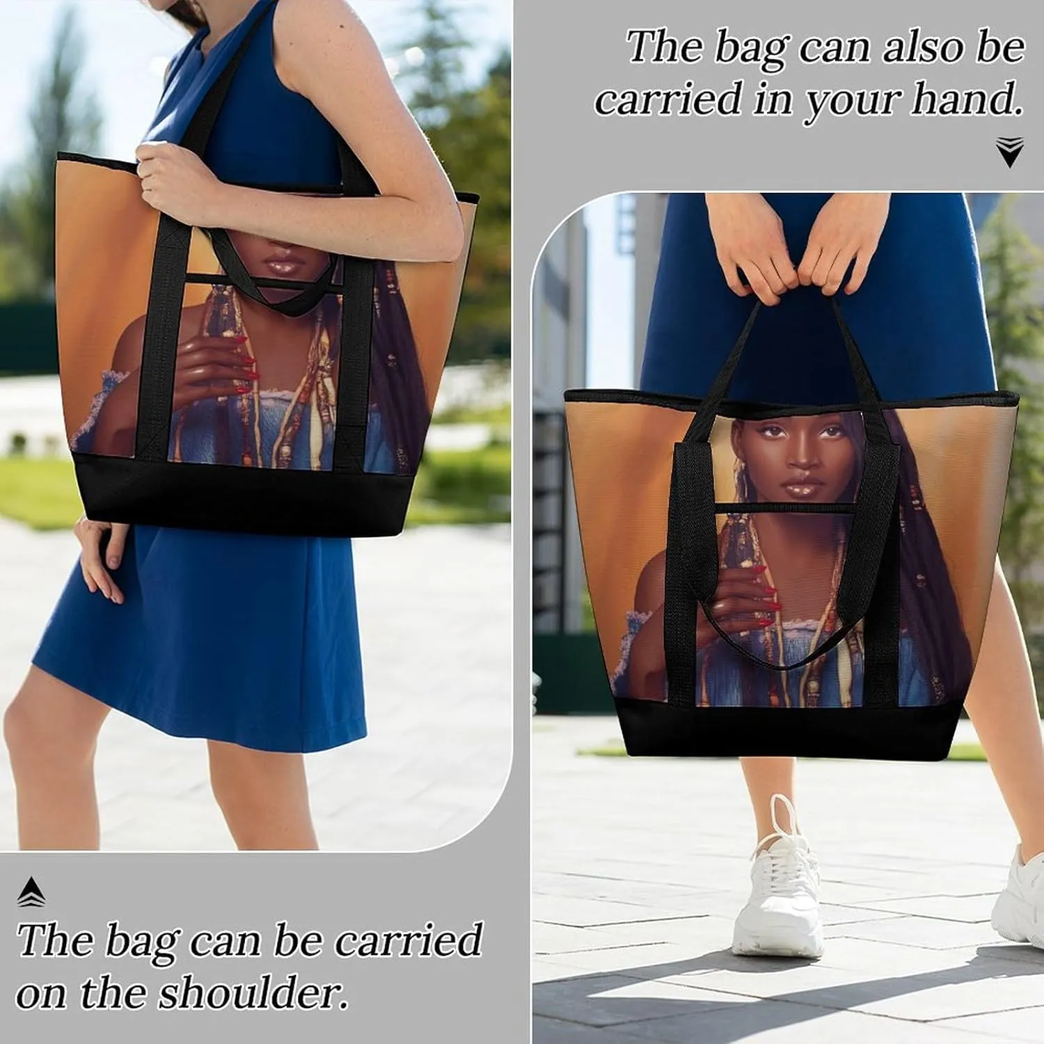 Fashionable Commuter Tote Bag Large Insulated Work Handbag